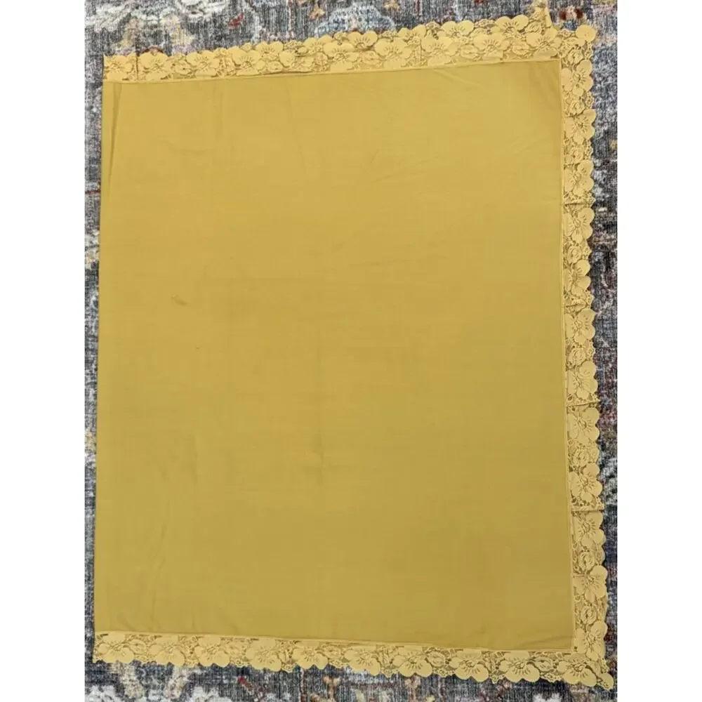 Autumn Gold Handmade Tablecloth 103x65 Large Thanksgiving‎ Harvest Lace